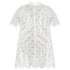 Girls White Embellished Sequin Dress, 1, hi-res