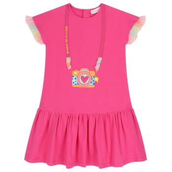 Girls Pink Camera Dress