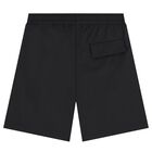 Black Logo Swim Shorts, 1, hi-res