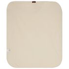 White & Beige Teddy Bear Logo Baby Blanket, 1, hi-res