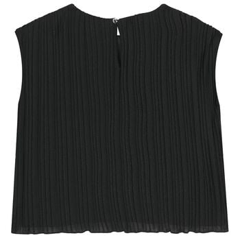 Girls Black Pleated Top