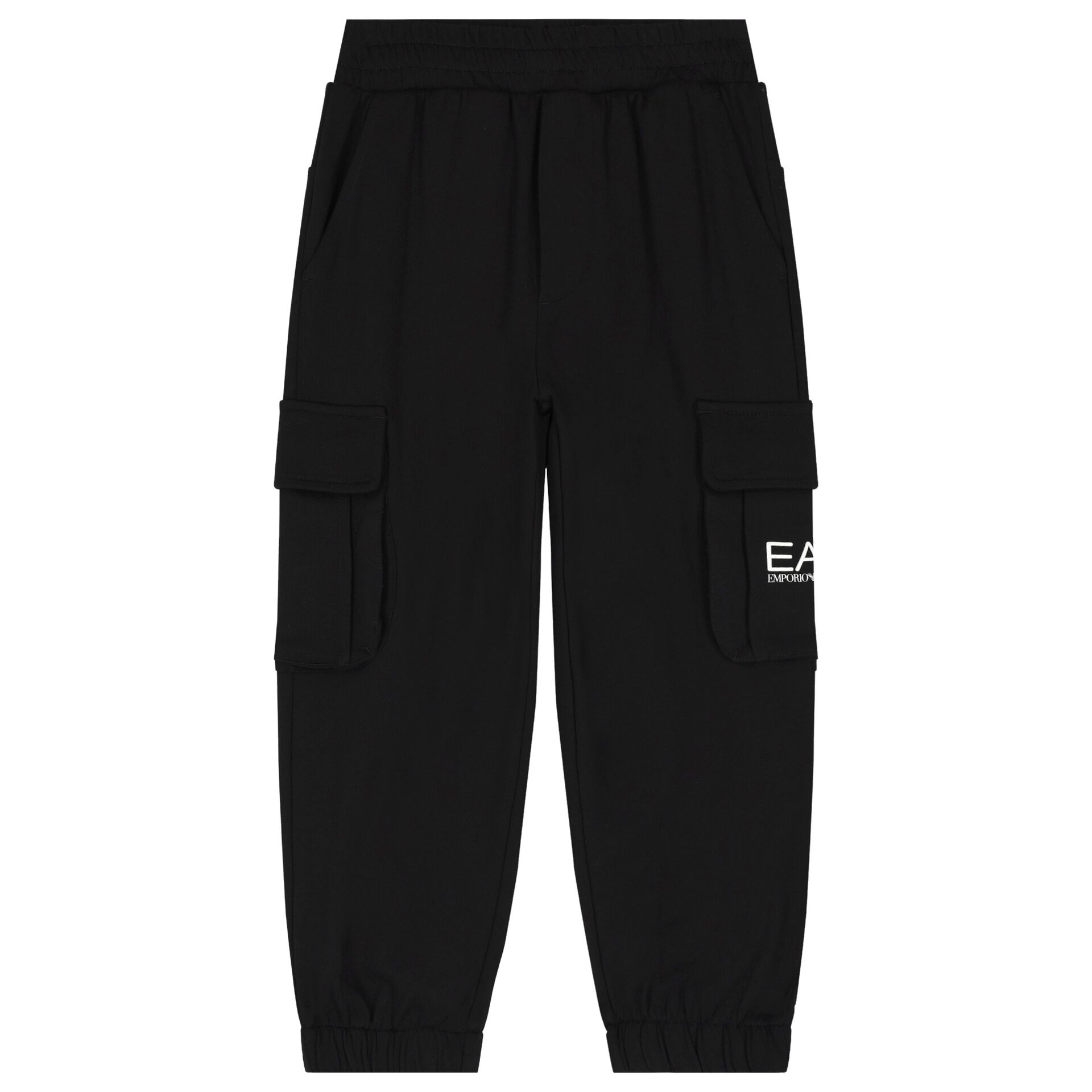 EA7 Emporio Armani Boys Black Logo Joggers Junior Couture Kuwait
