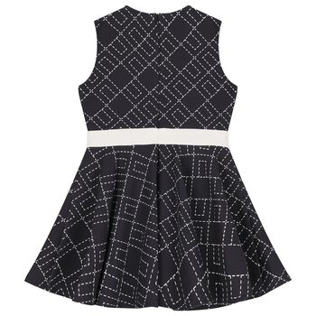 Girls Black Logo Dress