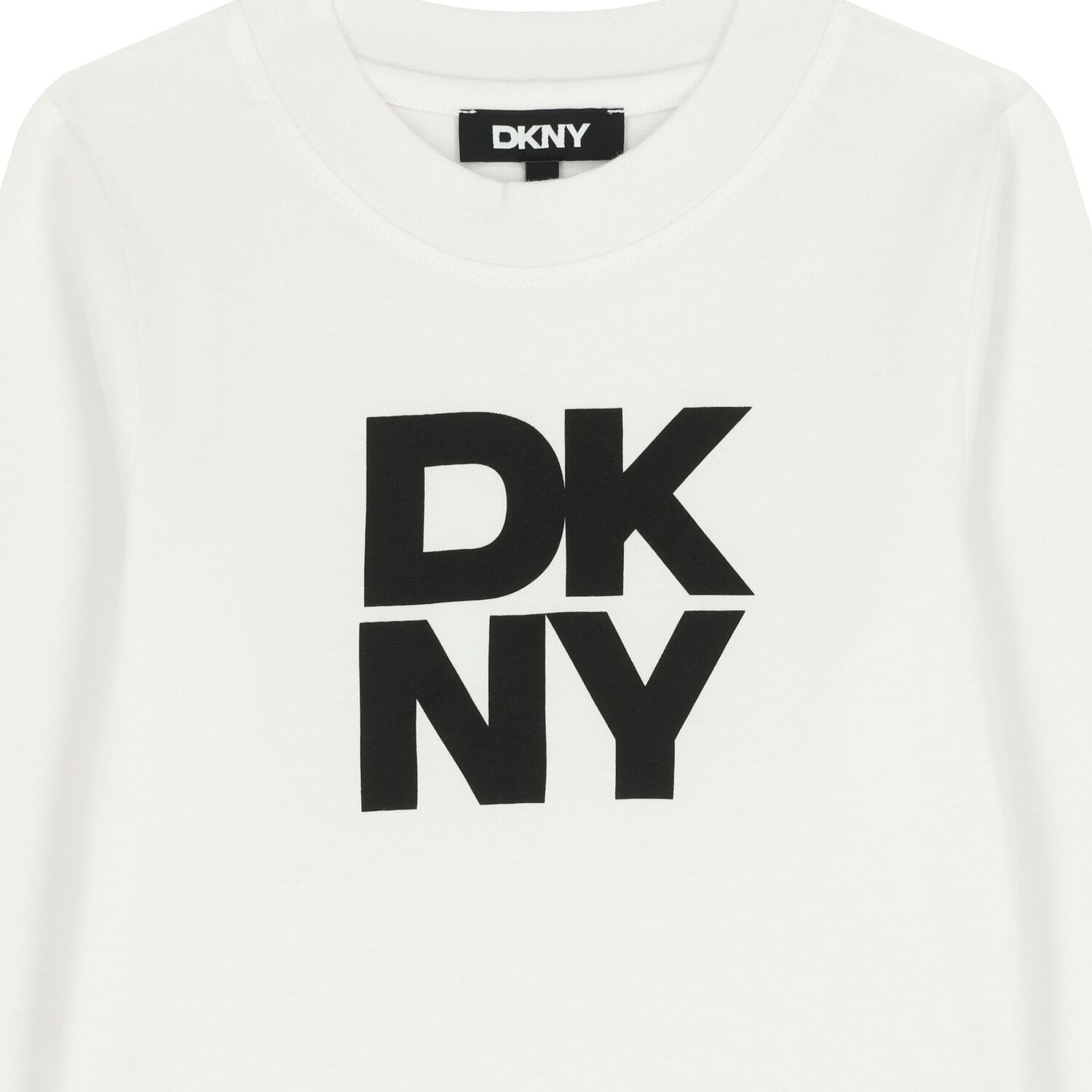 بلوزة بيضاء بأكمام طويلة وشعار, 2, hi-res