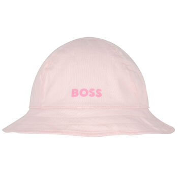 Baby Girls Pink Logo Reversible Hat