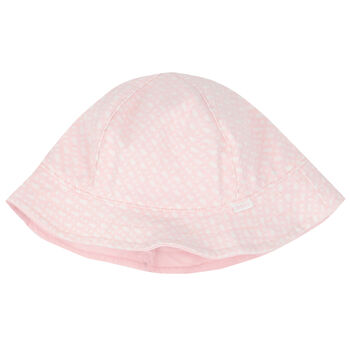 قبعة بوجهين بالشعار باللون الزهري للبنات