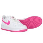 Girls White & Pink Air Force 1 Trainers, 2, hi-res