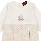 Ivory & Beige Teddy Bear Logo Babygrow, 1, hi-res
