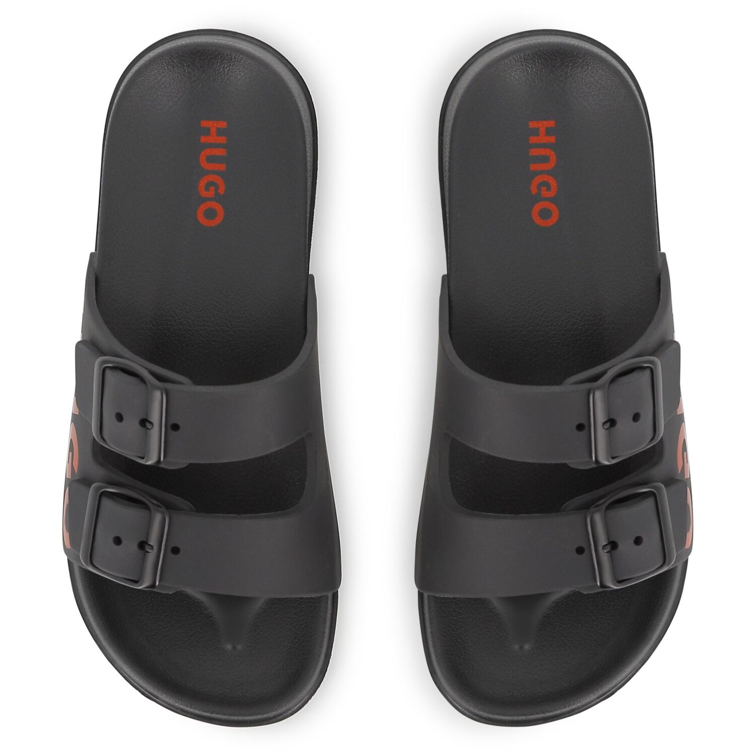 شباشب للأولاد بشعار باللون أسود, 1, hi-res