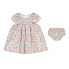 Baby Girls Green & Red Floral Dress Set, 2, hi-res