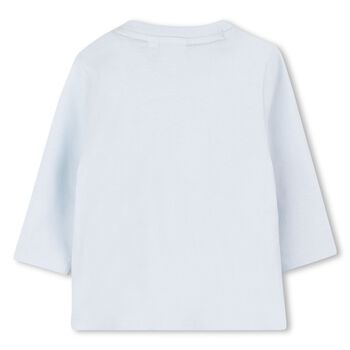 Younger Boys Blue Logo Long Sleeve Top