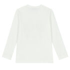 Girls Ivory Minnie Mouse Long Sleeve Top, 1, hi-res