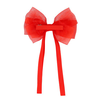 Girls Red Bow Hair Clip