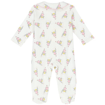 Baby Girls Ivory & Pink Fairy Babygrow