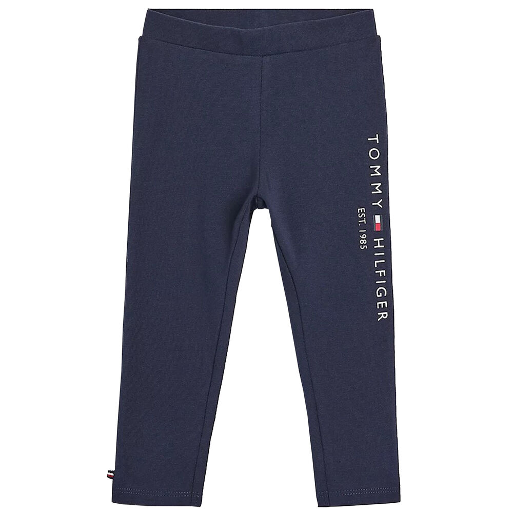 Tommy Hilfiger Baby Girls Navy Logo Leggings | Junior Couture USA