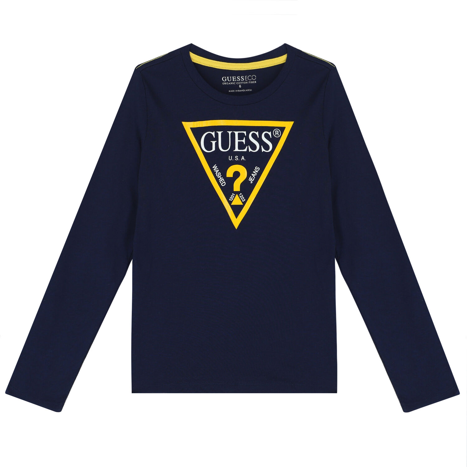 Boys Navy Logo Long Sleeve Top, 3, hi-res image number null