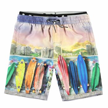 Boys Multi-Colored Printed Swim Shorts