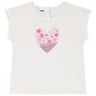 Girls White Heart Top, 1, hi-res