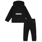 Baby Boys Black Logo Tracksuit, 1, hi-res