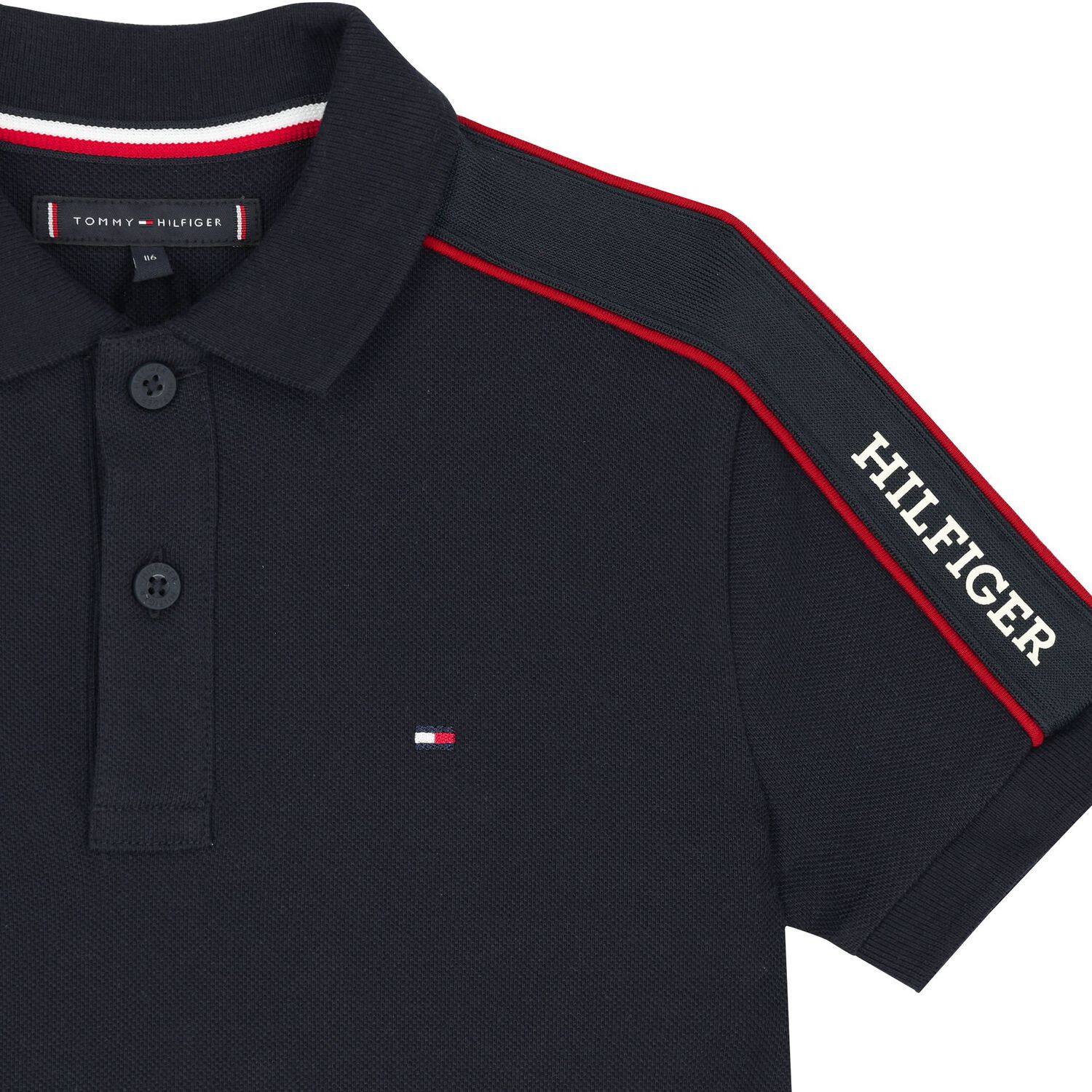 Boys Navy Blue Logo Polo Shirt, 1, hi-res image number null