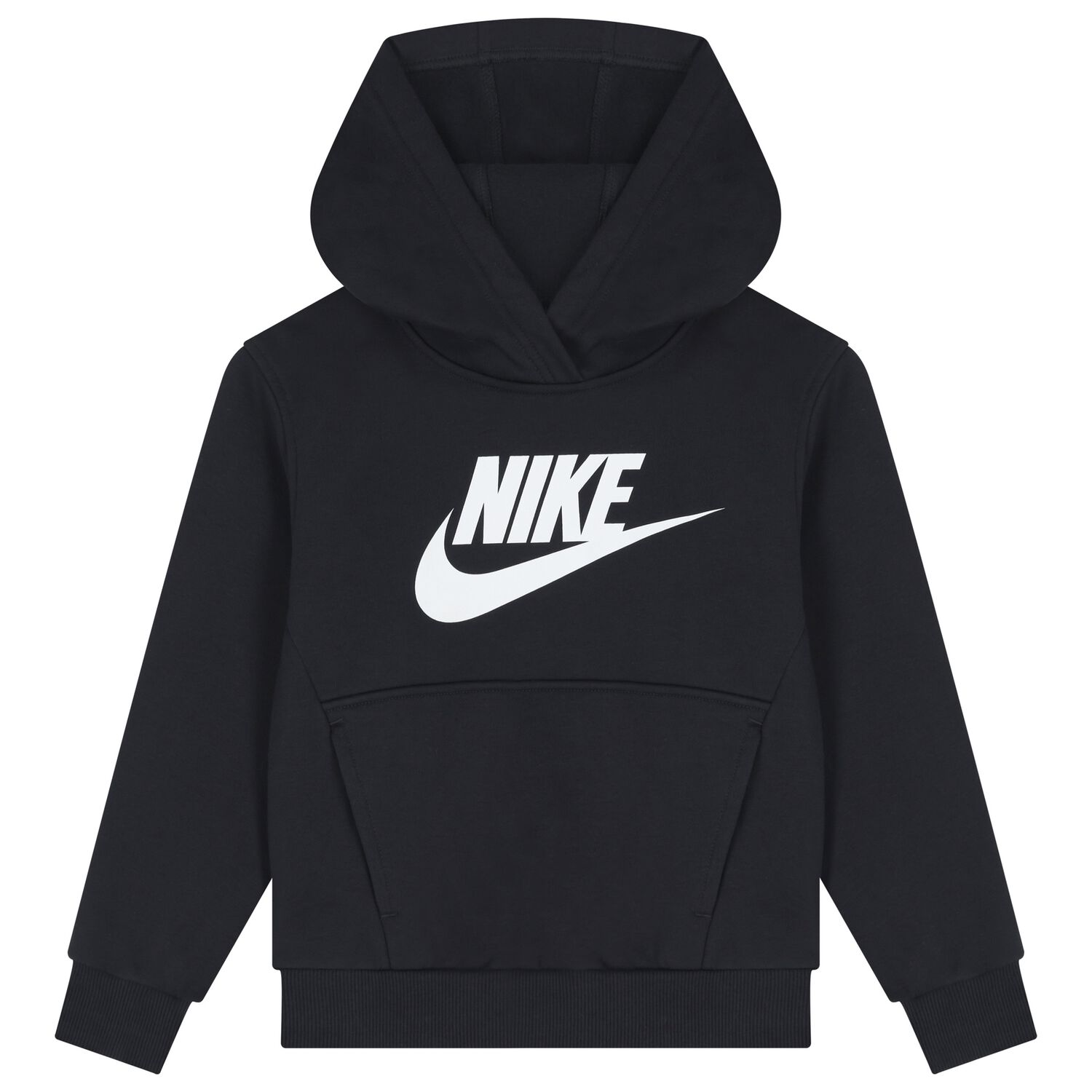 Black Logo Hooded Top, 1, hi-res