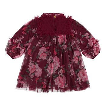 Baby Girls Red Floral Tulle Nadiya Dress