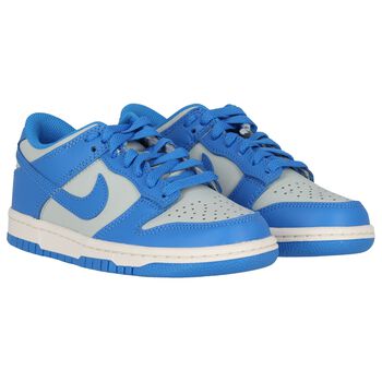 Nike Kids Blue & Grey Dunk Low Trainers , 4 Blue & Grey Dunk Low Trainers