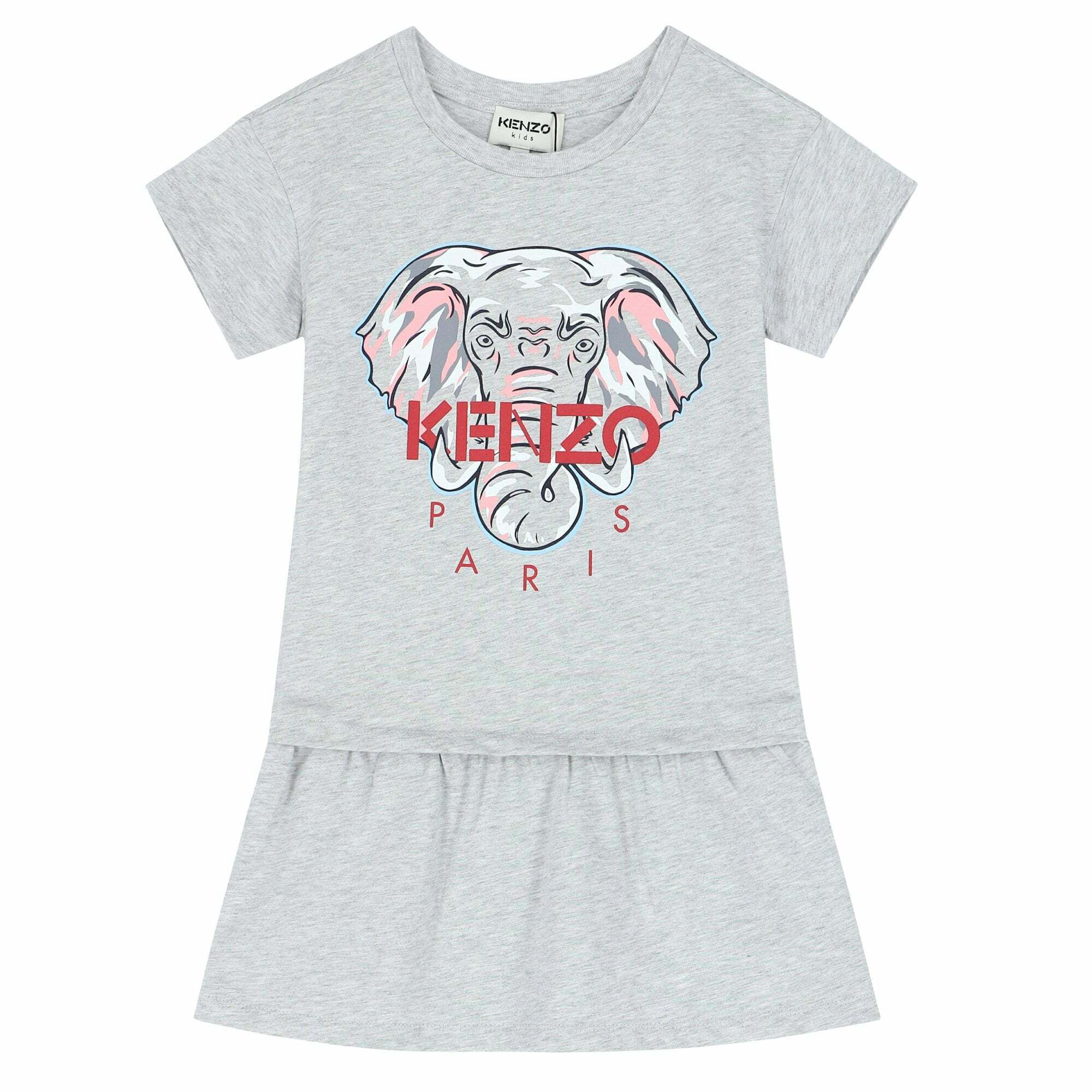 KENZO KIDS Girls Grey Logo Dress Junior Couture Australia