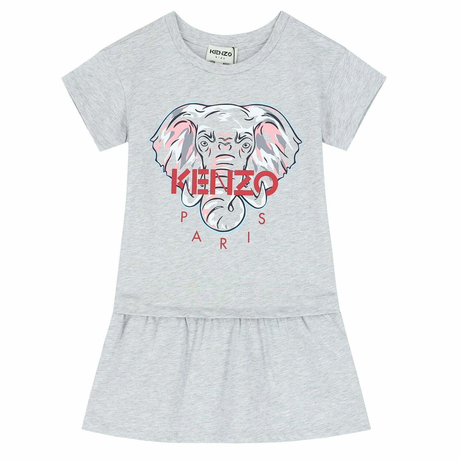 KENZO KIDS Girls Grey Logo Dress | Junior Couture USA