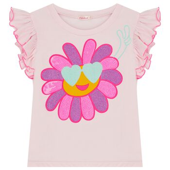 Girls Pink Flower T-Shirt