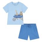 Younger Boys Blue Shorts Set, 2, hi-res