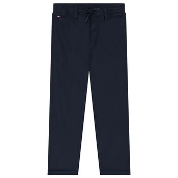 Boys Navy Blue Cotton Trousers