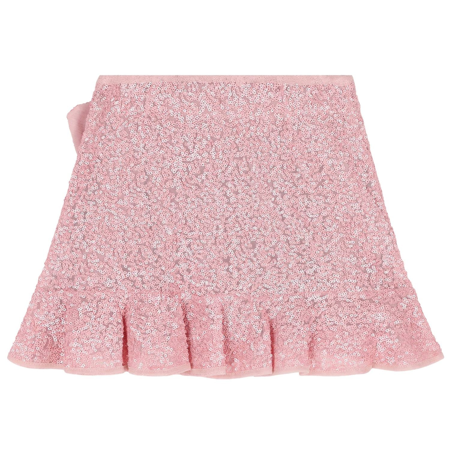 Girls Metallic Pink Sequin Skirt Set, 1, hi-res