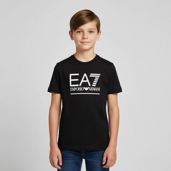 Boys Black Logo Shirt