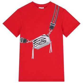 Girls Red Logo Bag Dress