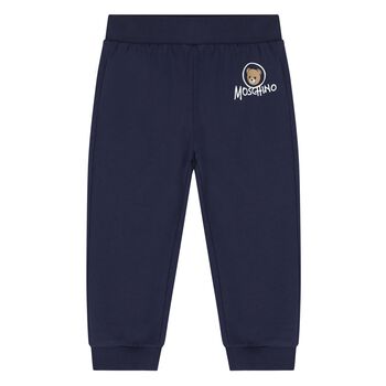 Younger Navy Blue Teddy Bear Logo Joggers