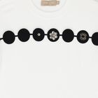 Girls Ivory Diamante T-Shirt, 1, hi-res