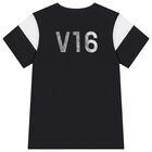 Boys Black Logo T-Shirt, 1, hi-res