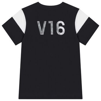 تيشيرت اولاد بالشعار باللون الأسود