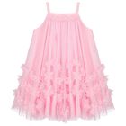 Girls Pink Tulle Dress, 1, hi-res
