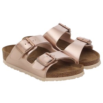 Girls Metallic Copper Sandals
