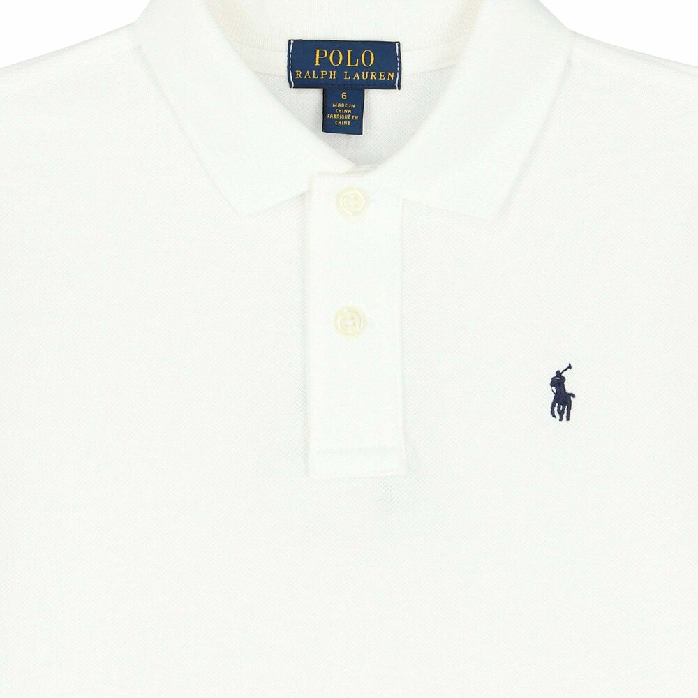 Ralph Lauren Older Boys White Polo Shirt Junior Couture