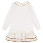 Girls Ivory Geo Map Dress, 1, hi-res