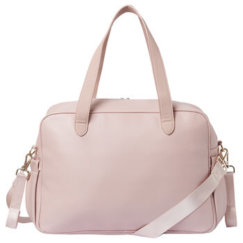 Pink Faux Leather Baby Changing Bag