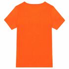 Boys Neon Orange Logo T-Shirt, 1, hi-res