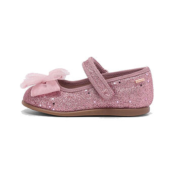 Younger Girls Rose Gold Bow Shoes