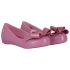 Girls Lilac Bow Jelly Shoes, 2, hi-res