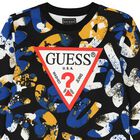 Boys Black Logo Sweatshirt, 1, hi-res