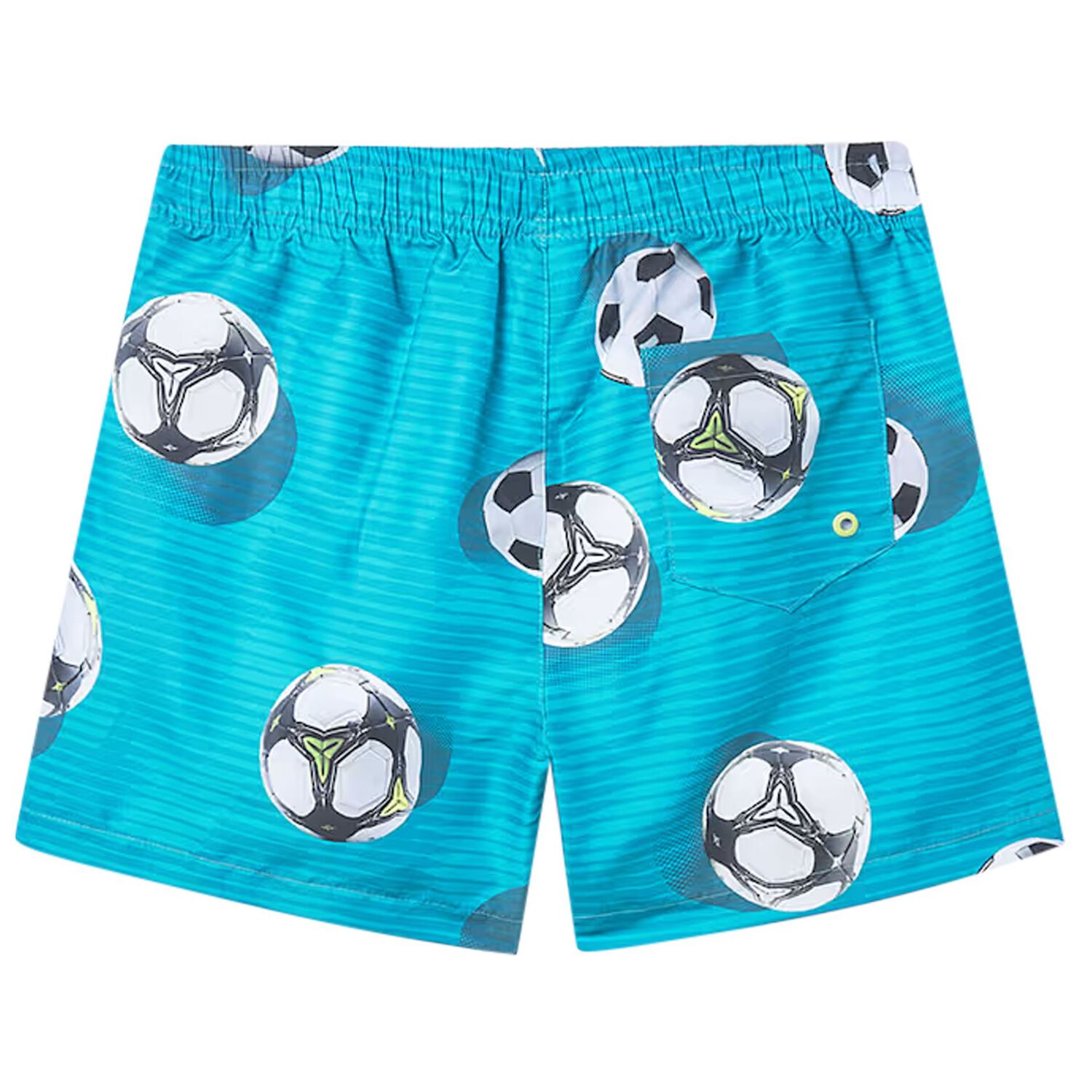 Boys Blue Football Swim Shorts, 2, hi-res