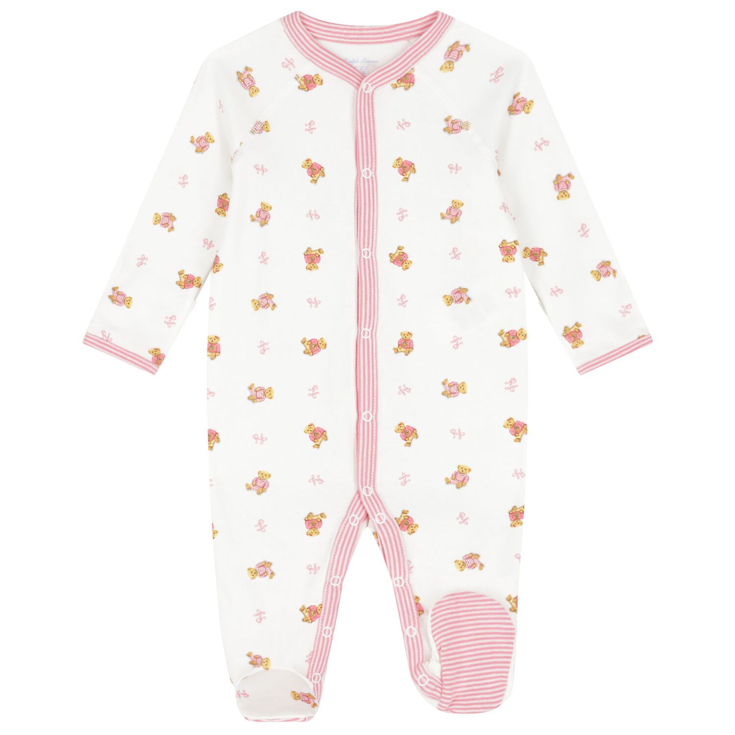 طقم بنات هدايا أفرول بولو باللون الأبيض والوردي, 1, hi-res